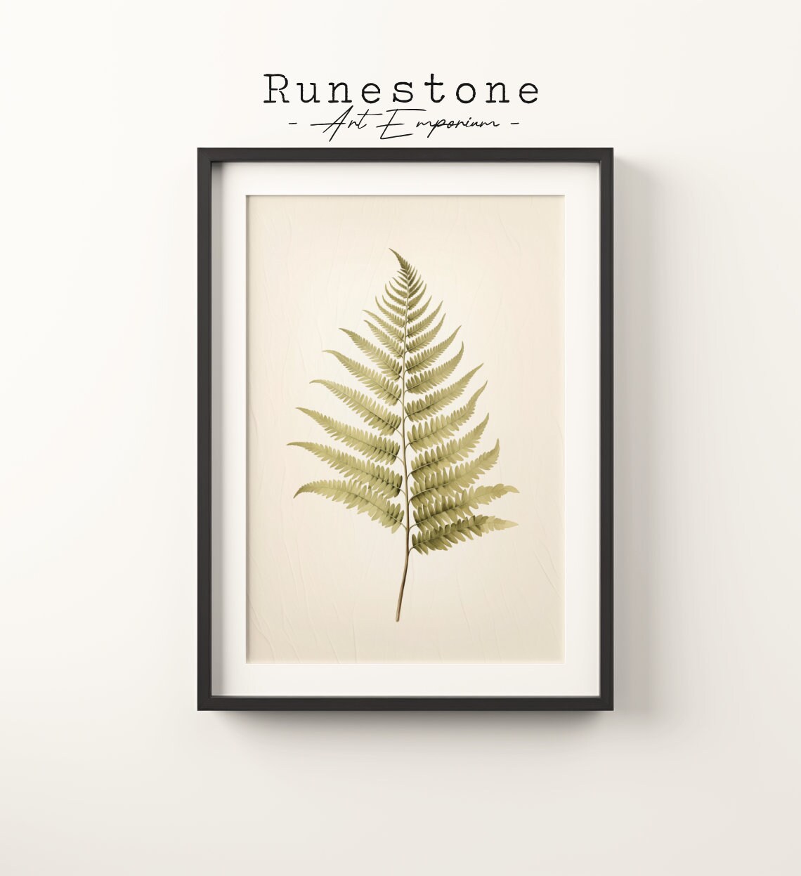 Vintage Botanical Fern Sketch Tropical Boho Wall Art Minimalist Bohemian Hand Drawn Nature Print