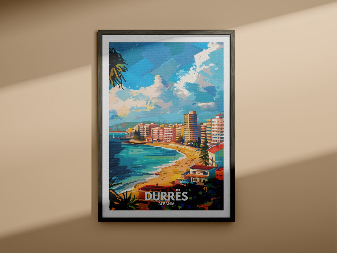 Durrs Print Albania Durrs Travel Poster Albania Travel Poster Albania Cityscape Wall Art Unique City Decor - Image 3