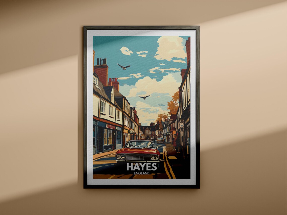 Hayes Travel Print England Hayes Travel Poster England Travel Poster United Kingdom Wall Art British Art Decor - Image 3