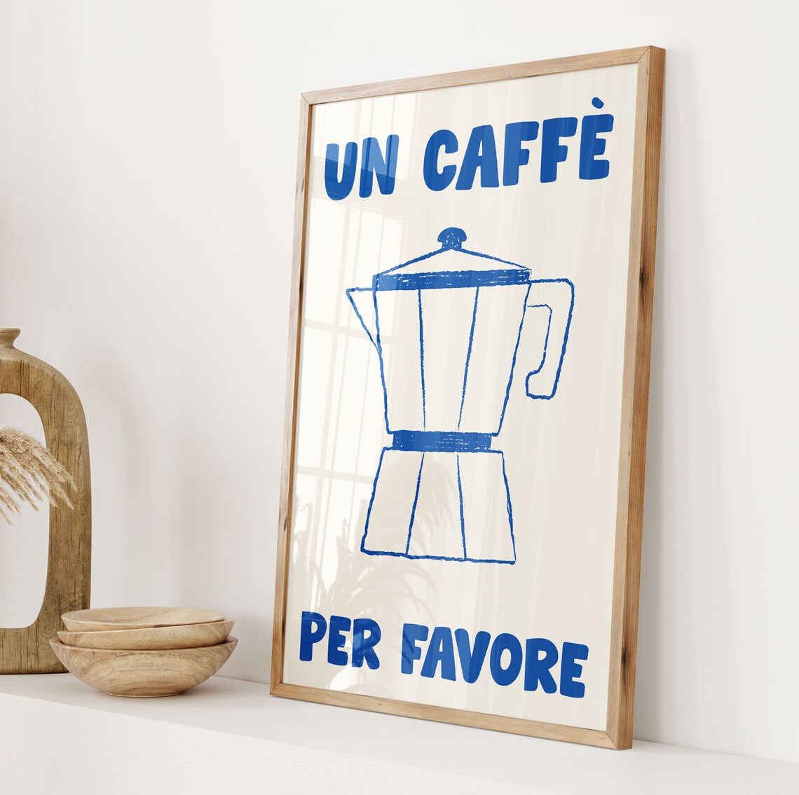 Retro Caffe Moka Pot Coffee Art Print, Italian - Image 3