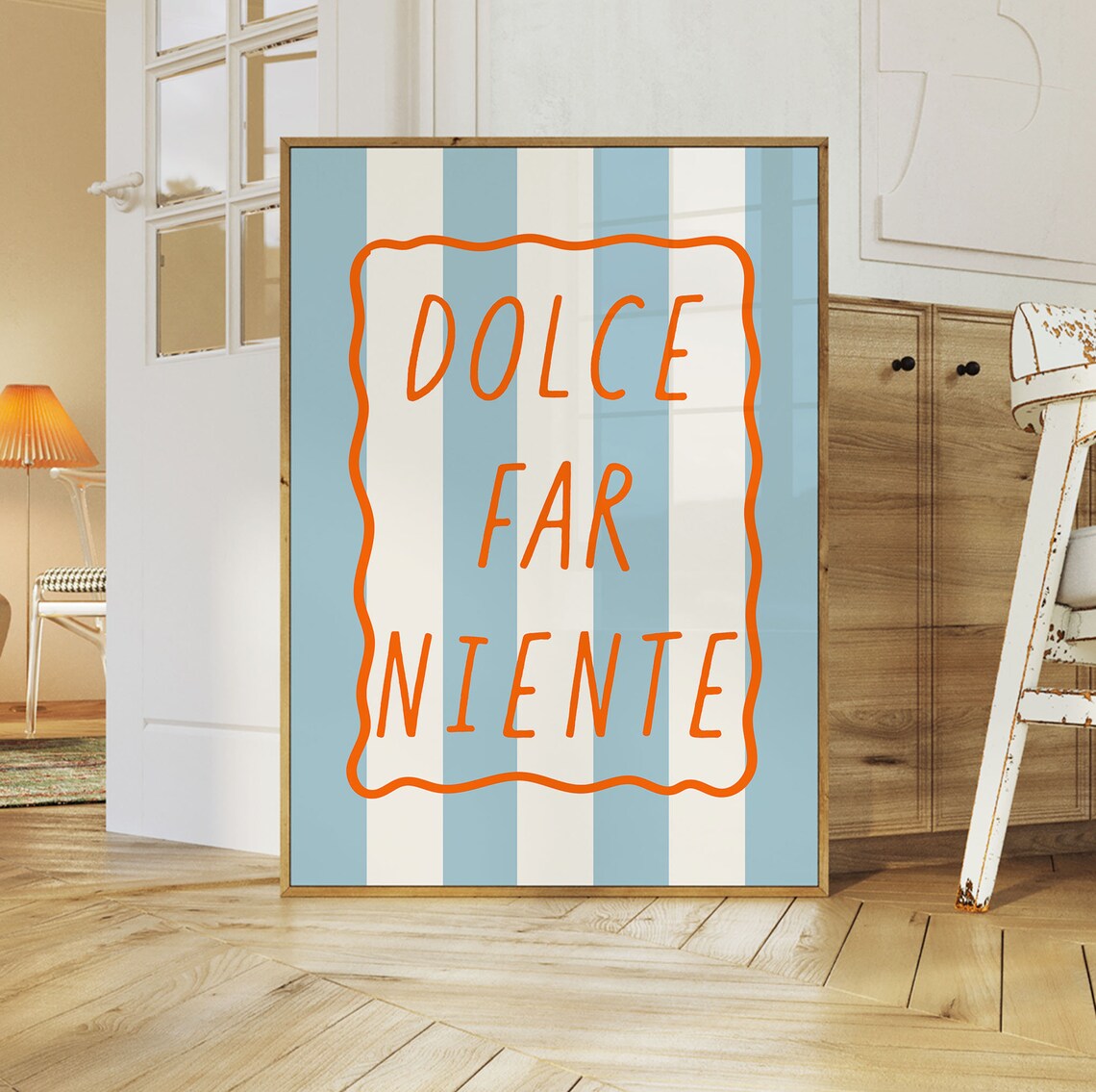 Dolce Far Niente Retro Italian Quote Art Print - Image 4