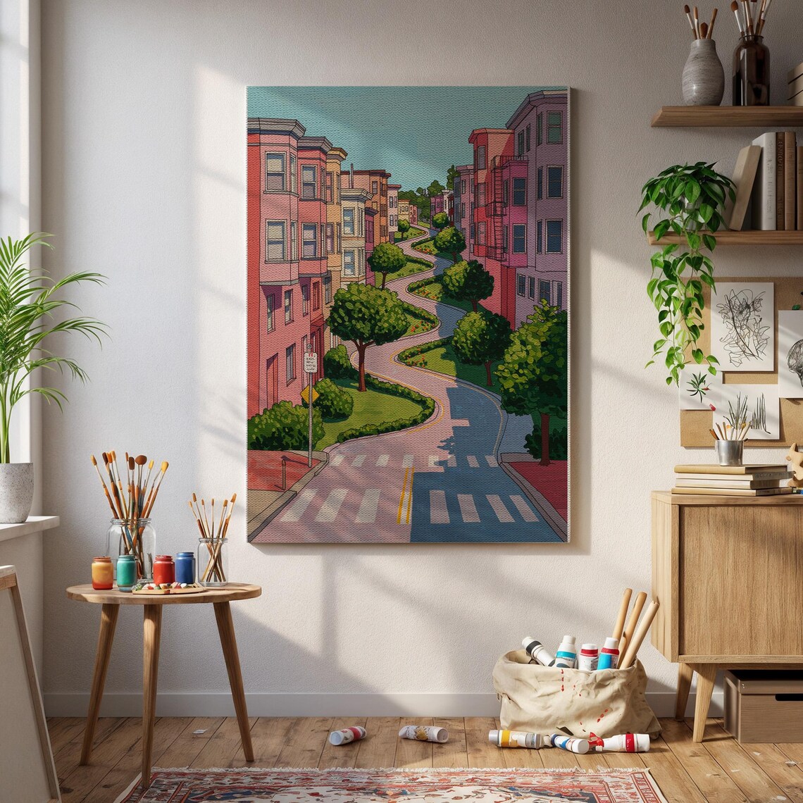 San Francisco Lombard Street Crooked Winding Hill City Art Poster