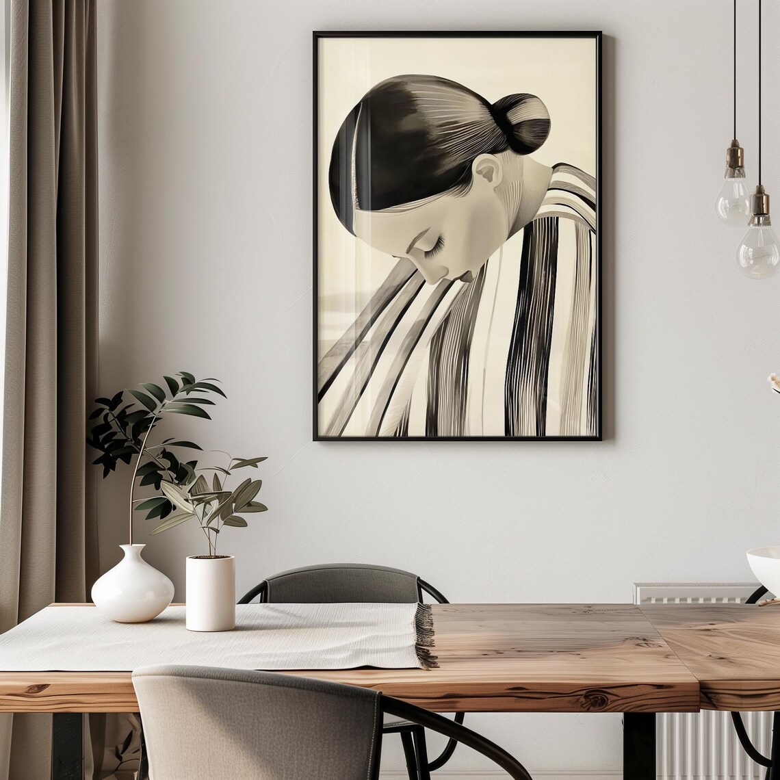 Abstract Woman Portrait, Minimalist Wall Art - Image 3