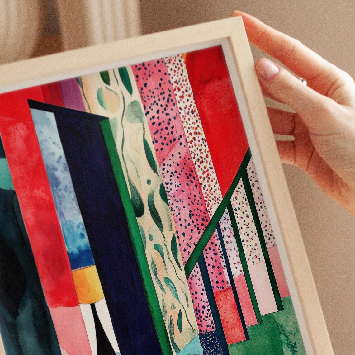 Colorful Abstract Interior, Whimsical Modern Illustration - Image 3