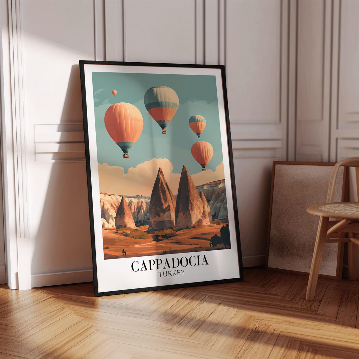 Cappadocia Turkey Hot Air Balloons Over Fairy Chimneys Poster - Image 4