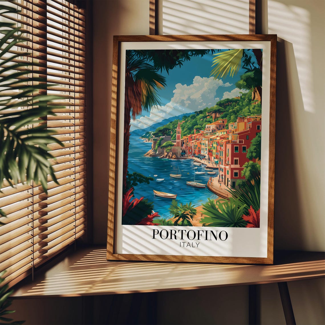 Portofino Print Portofino Italy Travel Wall Hanging Home Decoration Gift For Art Lovers Portofino Wall Poster Art - Image 4