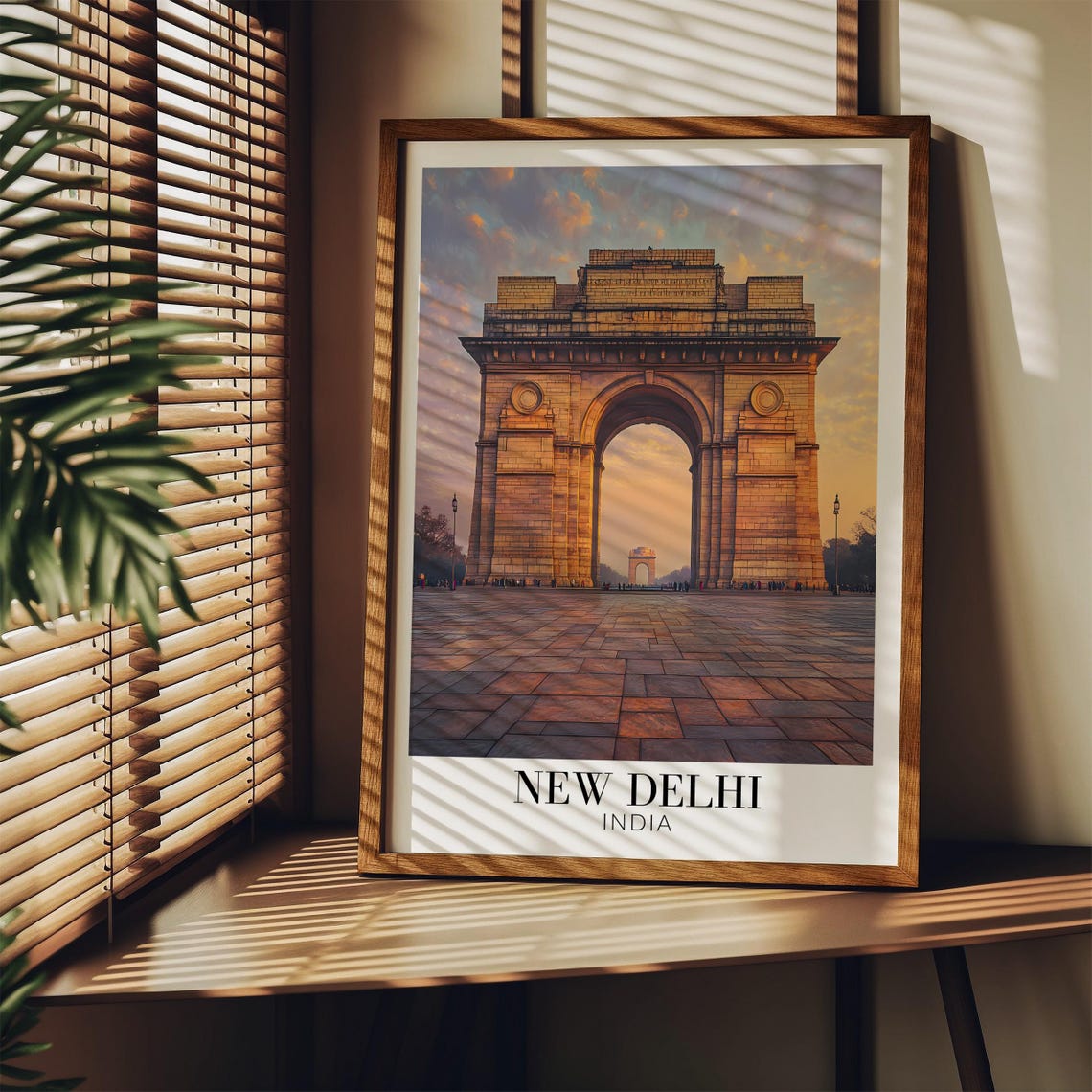 New Delhi India Gate Sunrise Memorial Arch Photography Poster - Image 3