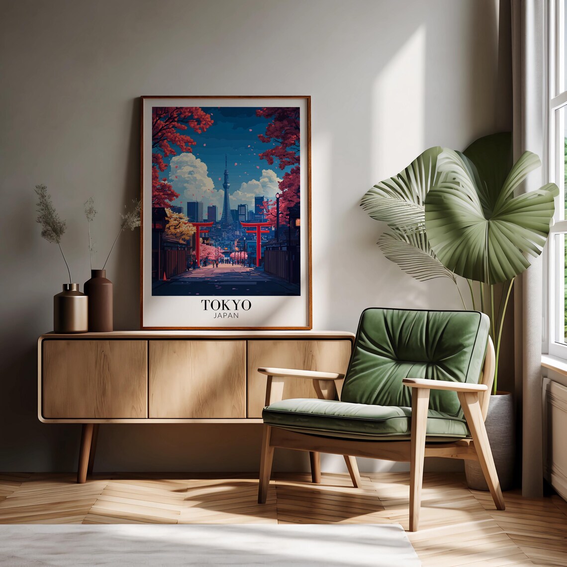 Tokyo Japan Travel Poster, Asian Wall Decor - Image 2