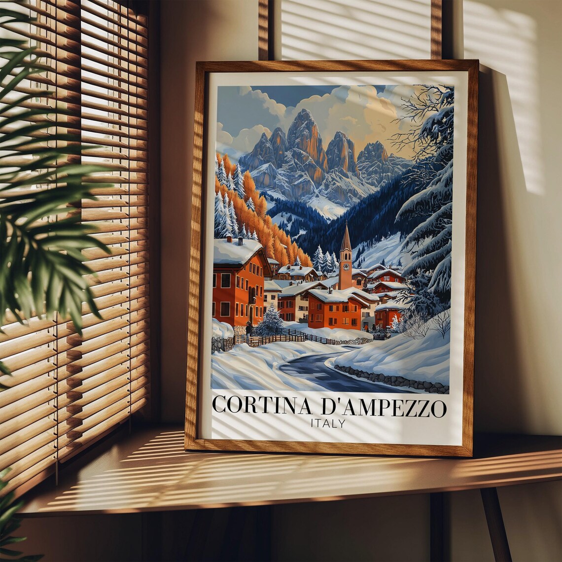 Cortina d'Ampezzo Italy Travel Poster, Wall Decor - Image 3