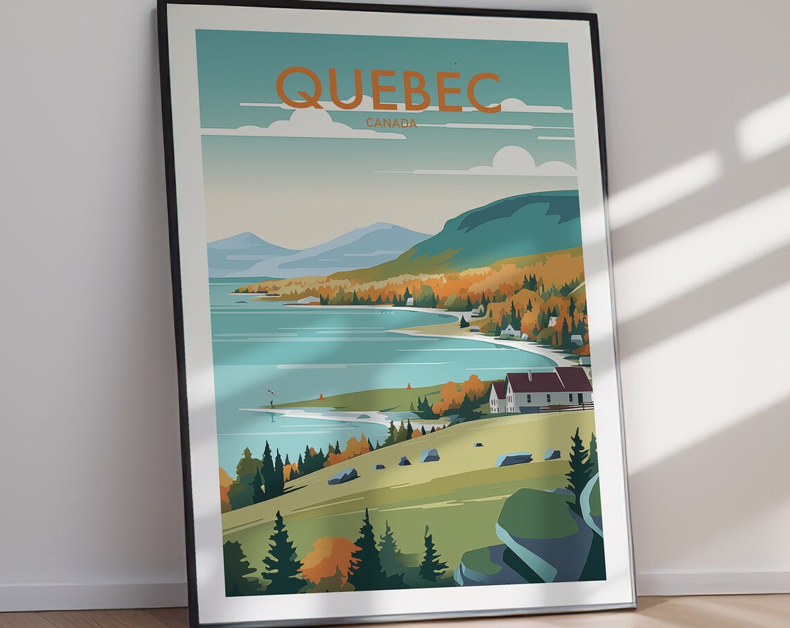 Quebec Travel Poster, Canada Wall Art Print - Image 2