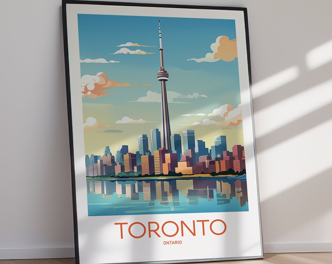 Toronto Canada Travel Poster, Hiking Holiday Wall Art - Image 3