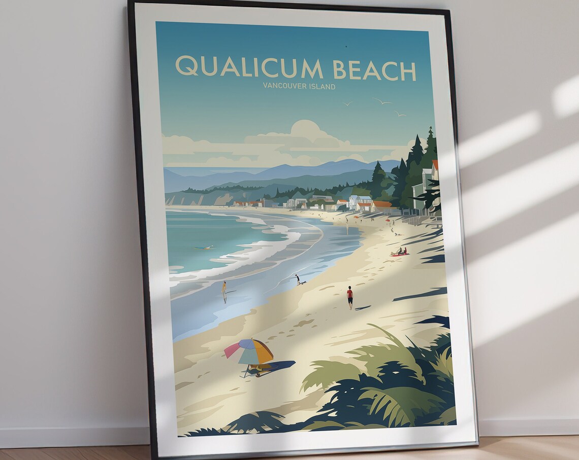 Qualicum Beach Travel Poster, Canada Wall Art Print - Image 2