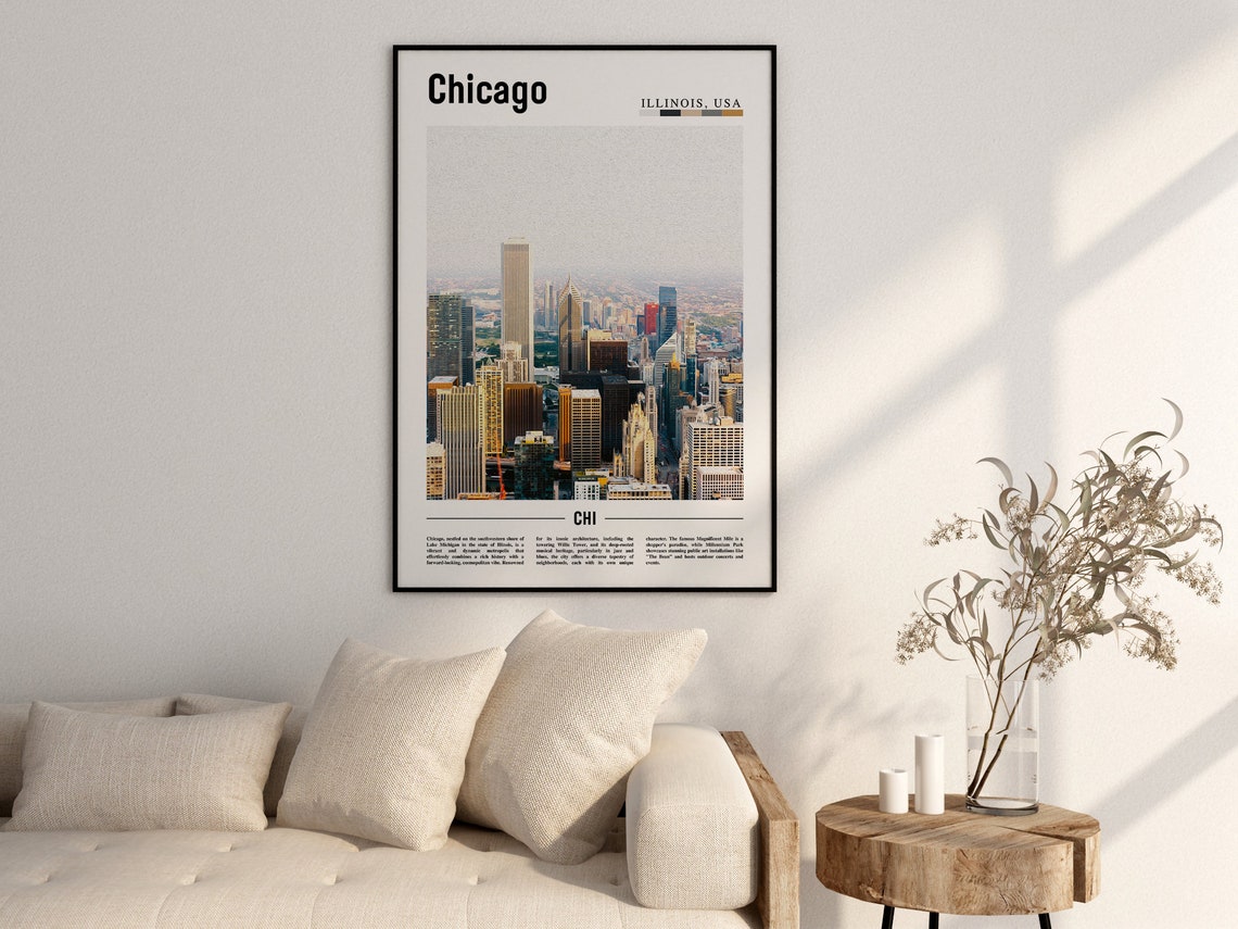 Chicago Print Chicago Poster Chicago Wall Art United States Photo United States Poster United States Print - Image 2