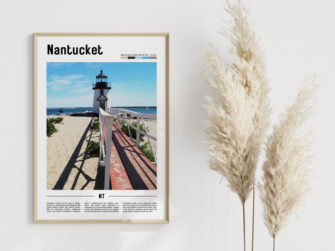 Nantucket Poster Nantucket Print Nantucket Wall Art United States Photo United States Poster United States Print - Image 4