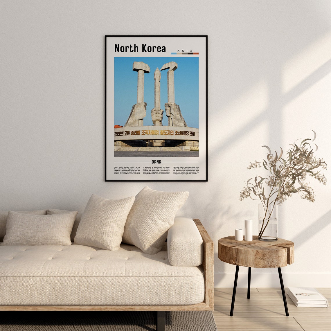 North Korea Minimal Travel Poster - Image 2