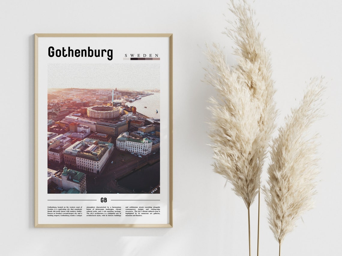 Gothenburg Poster Gothenburg Print Gothenburg Wall Art Europe Photo Europe Poster Europe Print Travel Poster - Image 4