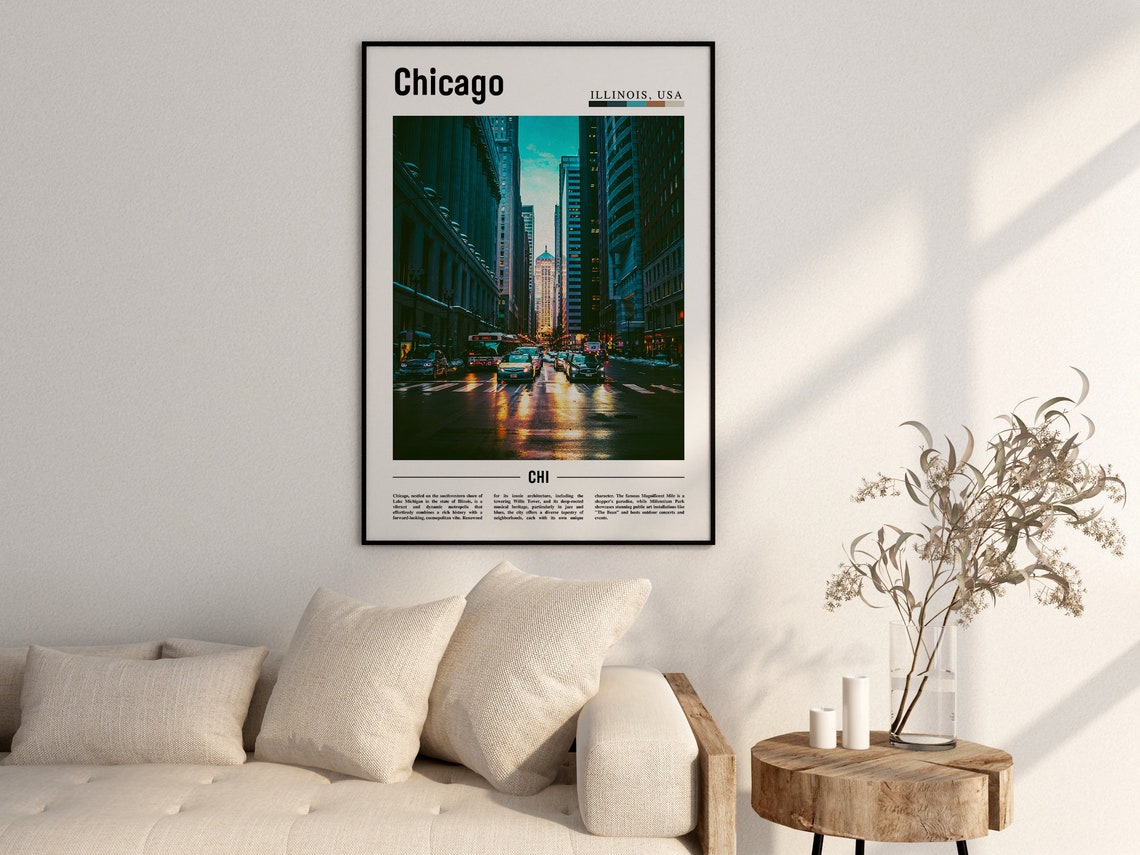 Chicago Print Chicago Poster Chicago Wall Art United States Photo United States Poster United States Print - Image 2