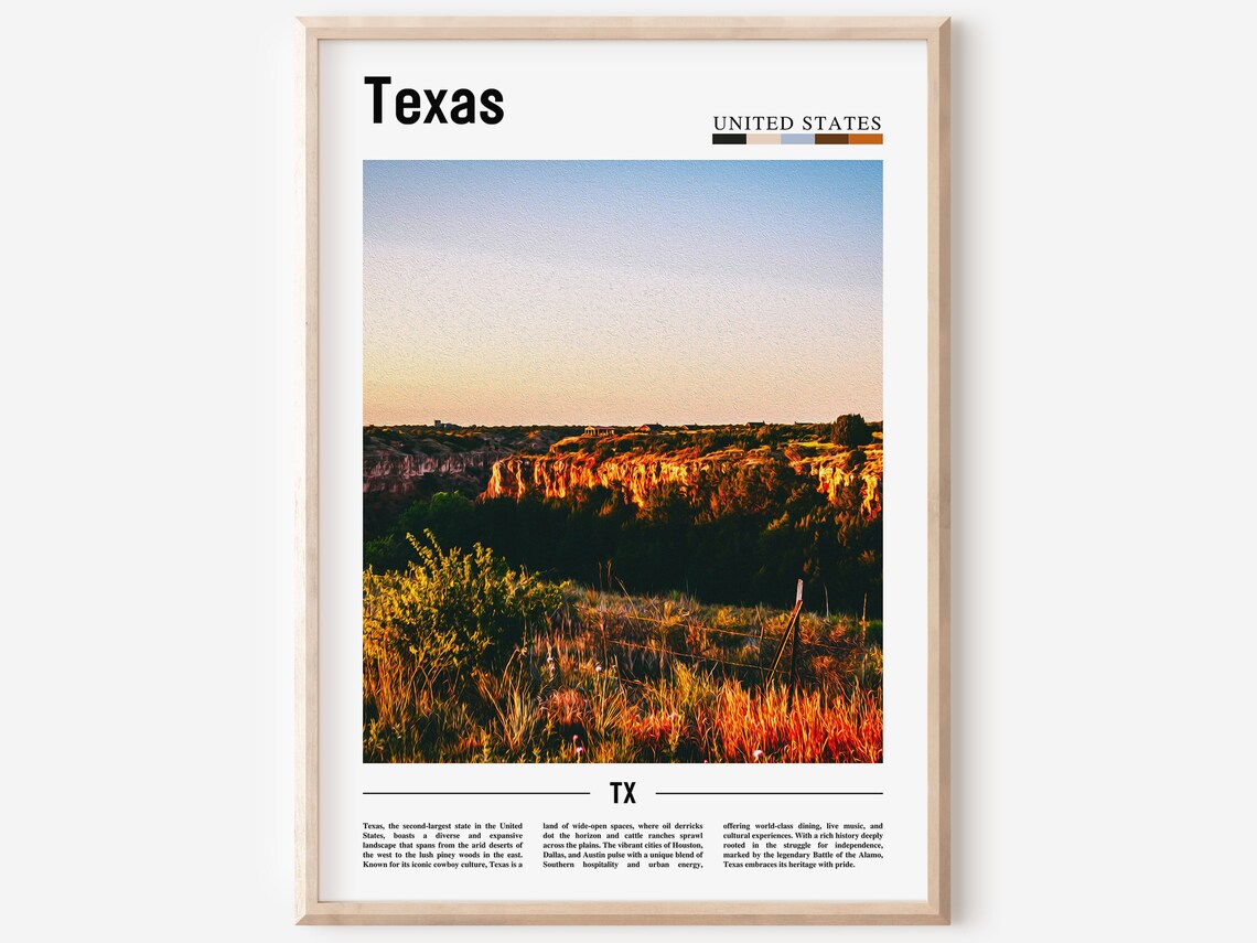 Texas Travel Poster, United States Photo