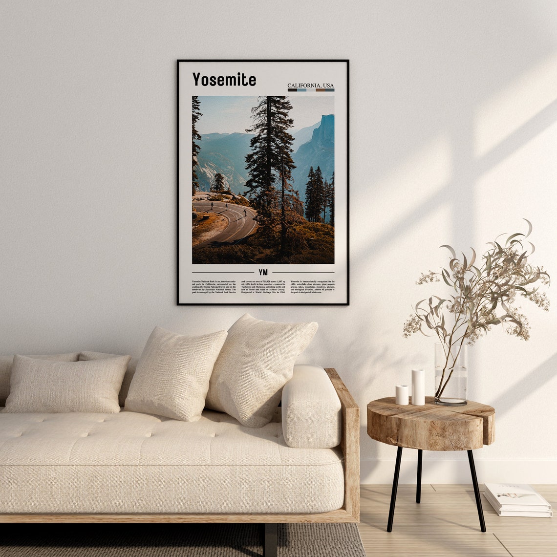 Yosemite Poster Yosemite Print Yosemite Wall Art Minimal Travel Print Minimal City Poster Travel Destination Oil Painting Poster - Image 2