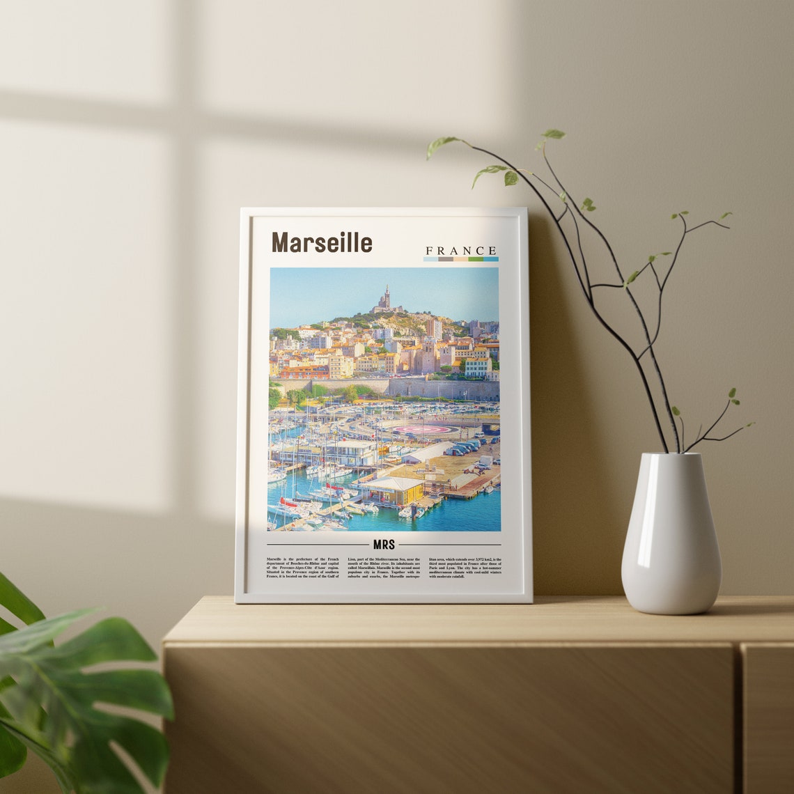 Marseille Print Marseille Poster Marseille Wall Art Oil Painting Poster Colorful City Print City Artwork Travel Artwork Travel Wall Art - Image 3