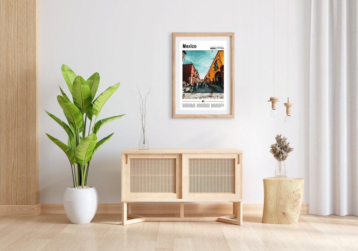 Mexico Minimal Travel Poster, Oil Painting - Image 5