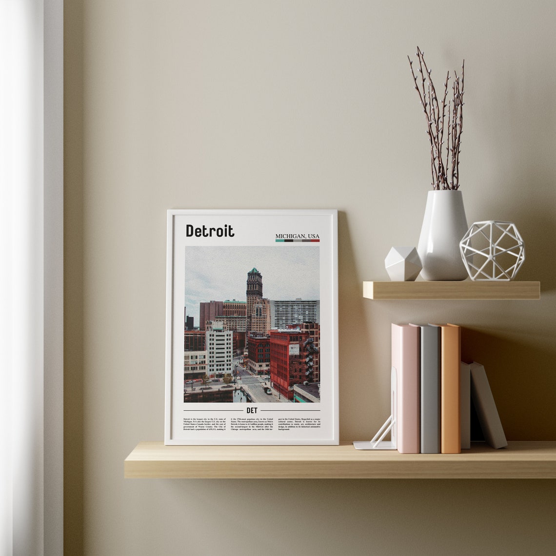 Detroit Print Detroit Poster Detroit Wall Art United States Photo United States Poster United States Print Travel Poster - Image 3