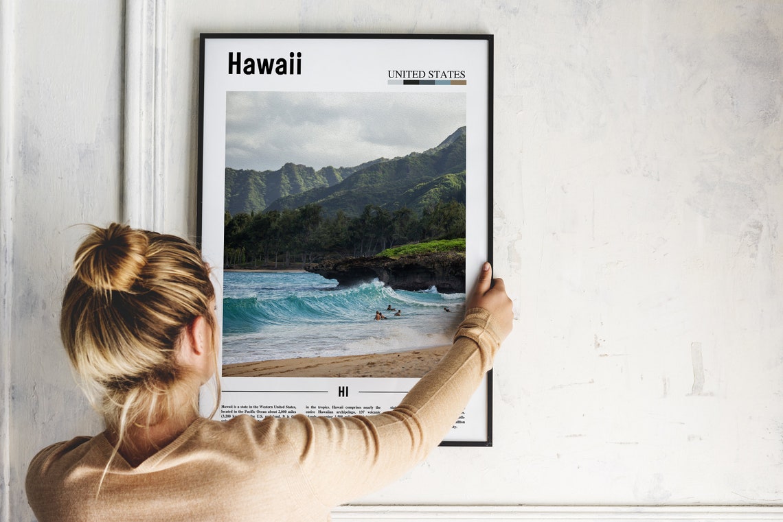 Hawaii Poster Hawaii Print Hawaii Wall Art United States Photo United States Poster United States Print Travel Poster - Image 5