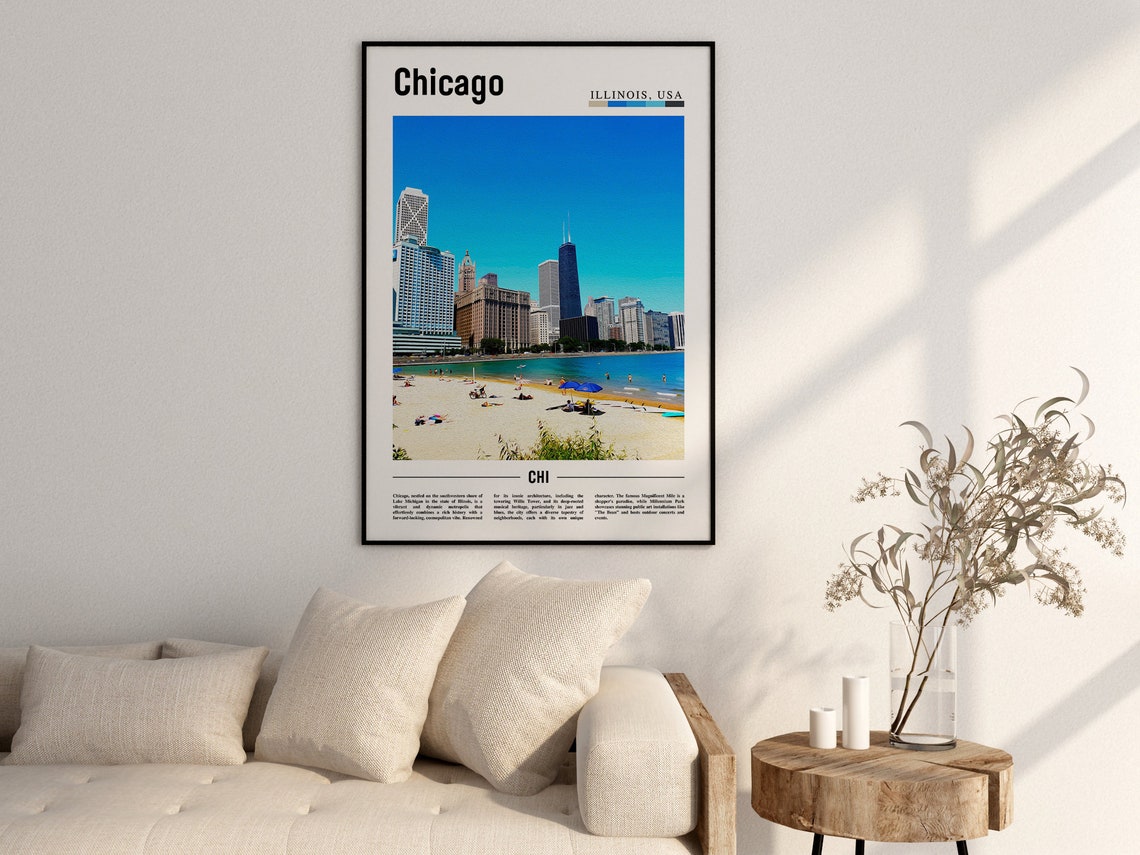 Chicago Print Chicago Poster Chicago Wall Art United States Photo United States Poster United States Print - Image 2