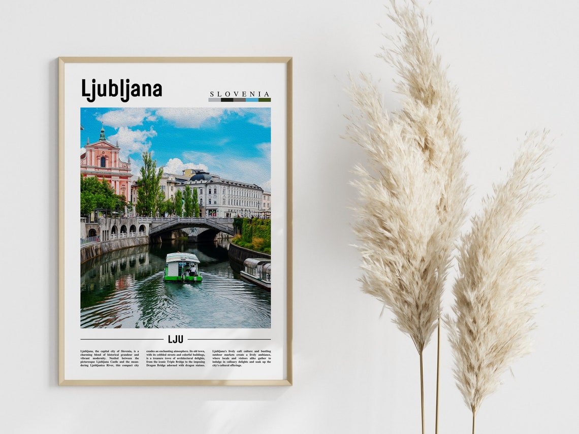 Ljubljana Poster Ljubljana Print Ljubljana Wall Art Europe Photo Europe Poster Europe Print Travel Poster - Image 4