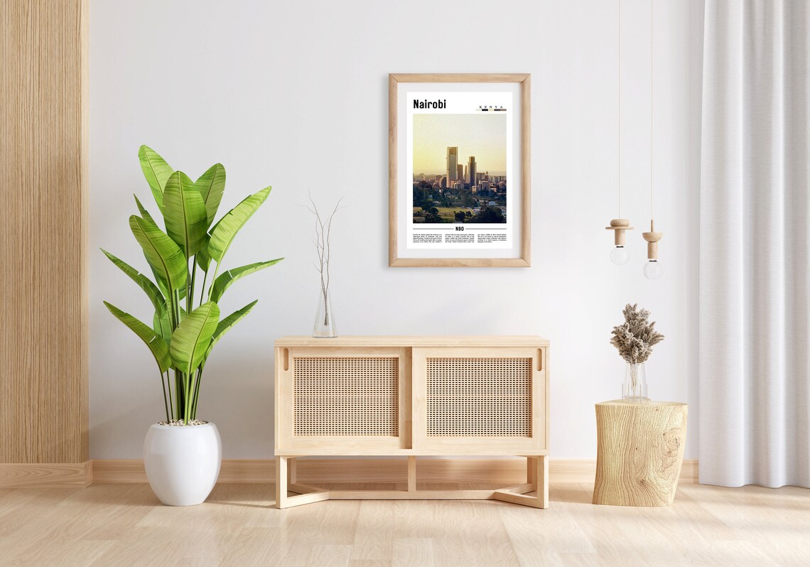 Nairobi Minimal Travel Poster, Oil Painting Style - Image 5