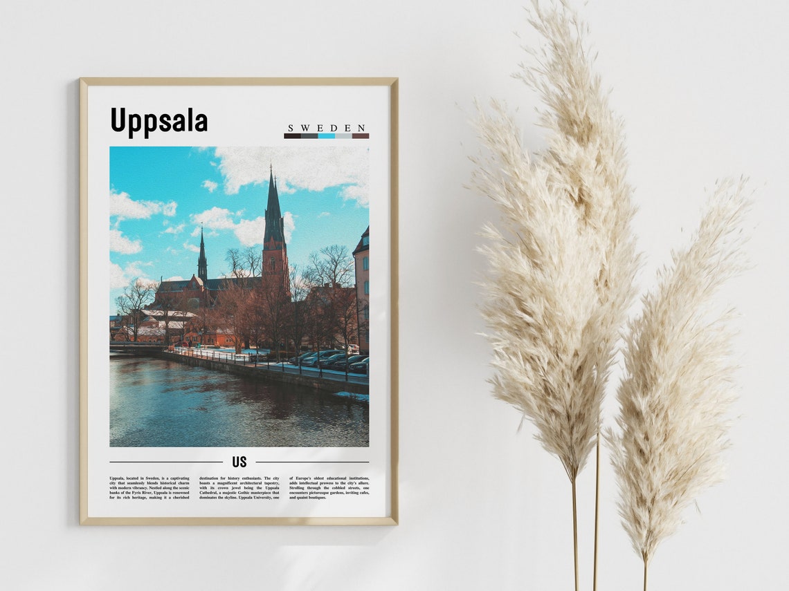 Uppsala Poster Uppsala Print Uppsala Wall Art Europe Photo Europe Poster Europe Print Travel Poster - Image 4