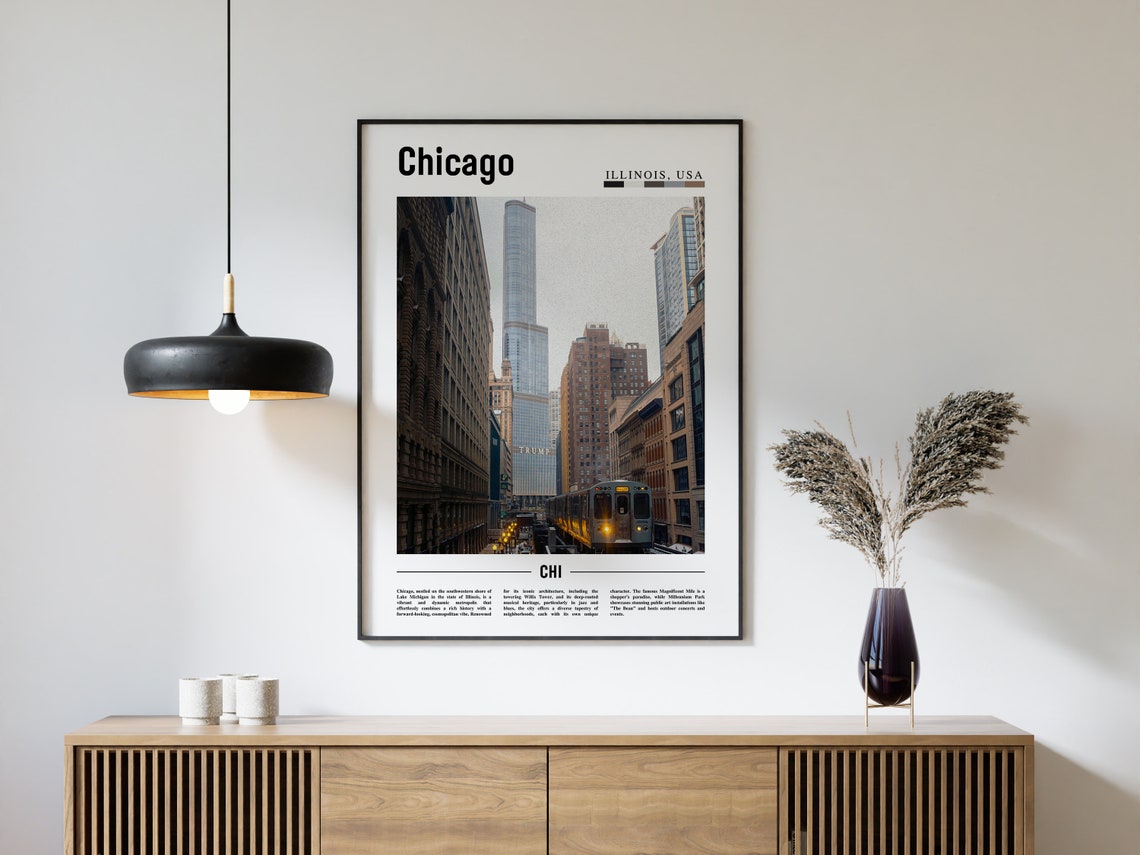 Chicago Print Chicago Poster Chicago Wall Art United States Photo United States Poster United States Print - Image 4