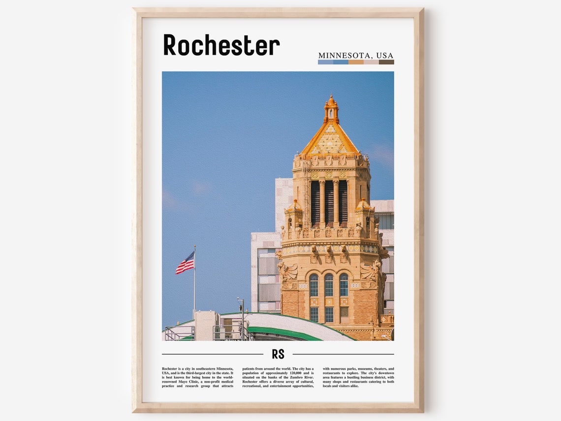 Rochester Poster Rochester Print Rochester Wall Art United States Photo United States Poster United States Print