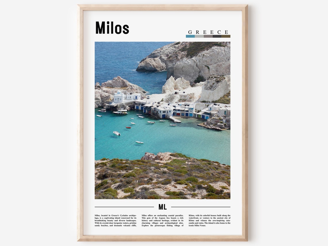 Milos Poster Milos Print Milos Wall Art Europe Photo Europe Poster Europe Print Travel Poster