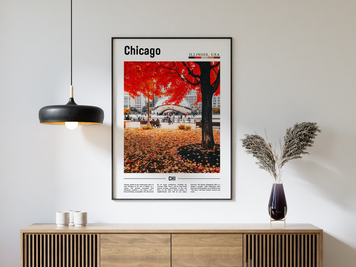 Chicago Print Chicago Poster Chicago Wall Art United States Photo United States Poster United States Print - Image 4