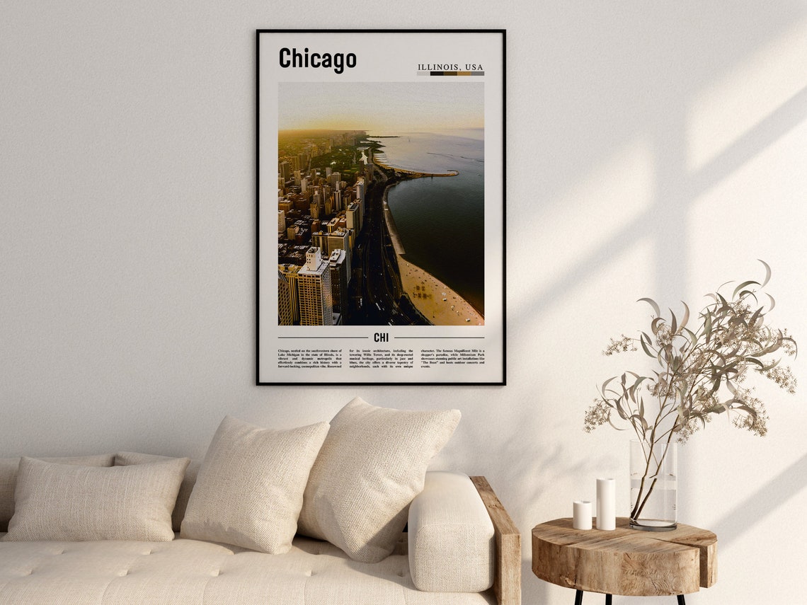 Chicago Print Chicago Poster Chicago Wall Art United States Photo United States Poster United States Print - Image 2