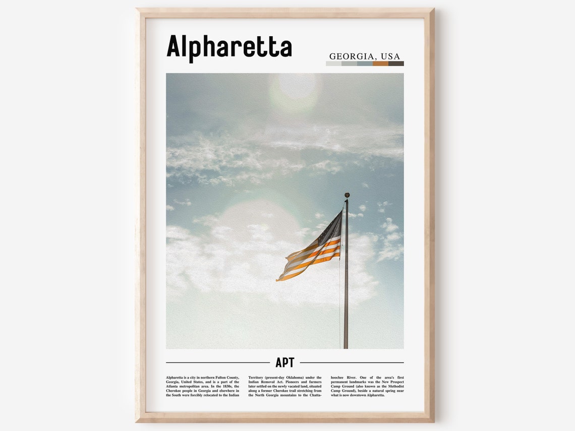 Alpharetta Print Alpharetta Poster Alpharetta Wall Art United States Photo United States Poster United States Print Travel Poster