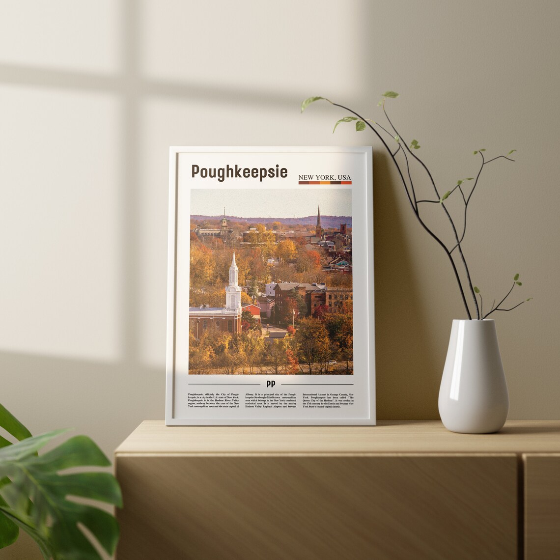 Poughkeepsie Travel Poster, City Artwork - Image 2