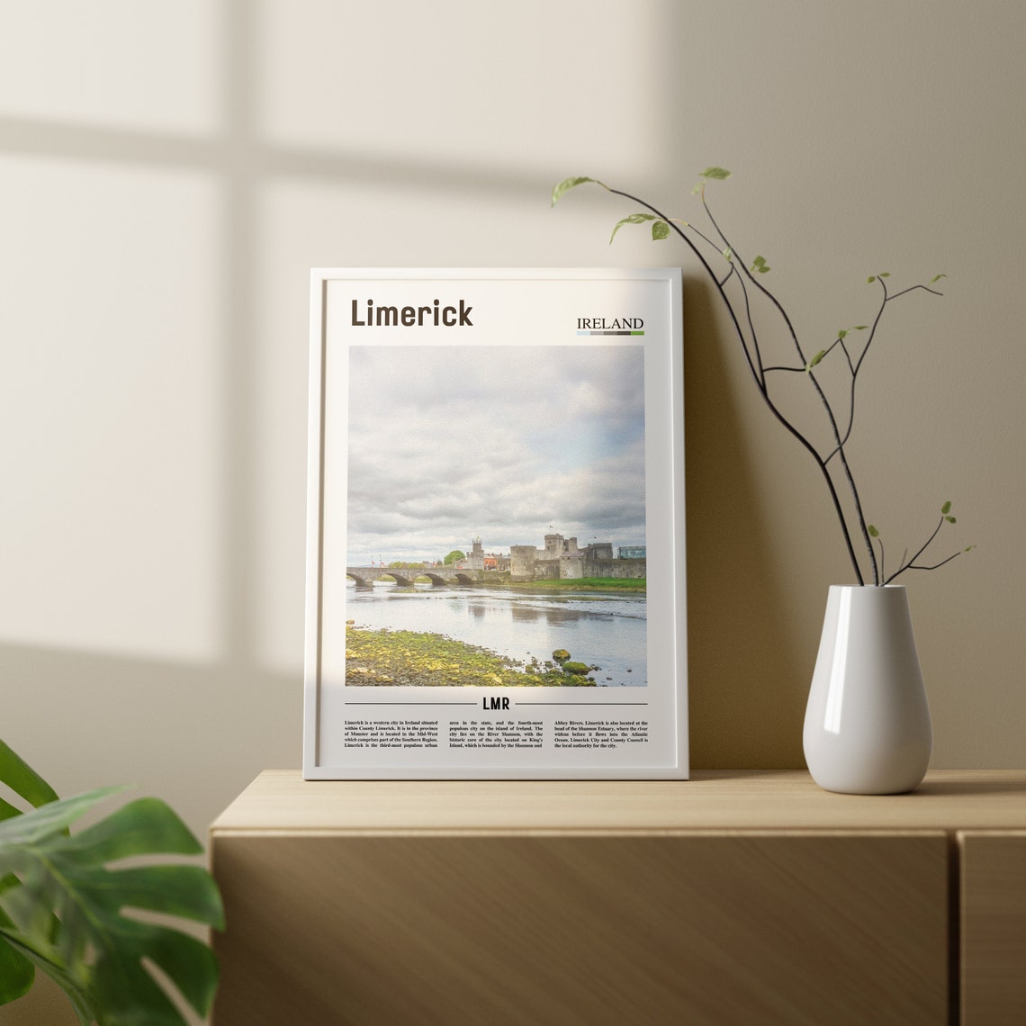 Limerick Print Limerick Poster Limerick Wall Art Oil Painting Poster Colorful City Print City Artwork Travel Artwork Travel Wall Art - Image 3