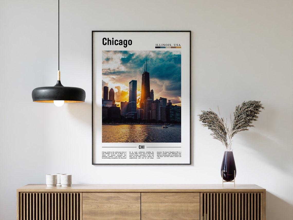 Chicago Print Chicago Poster Chicago Wall Art United States Photo United States Poster United States Print - Image 4