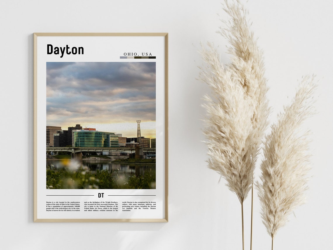 Dayton Poster Dayton Print Dayton Wall Art United States Photo United States Poster United States Print - Image 3