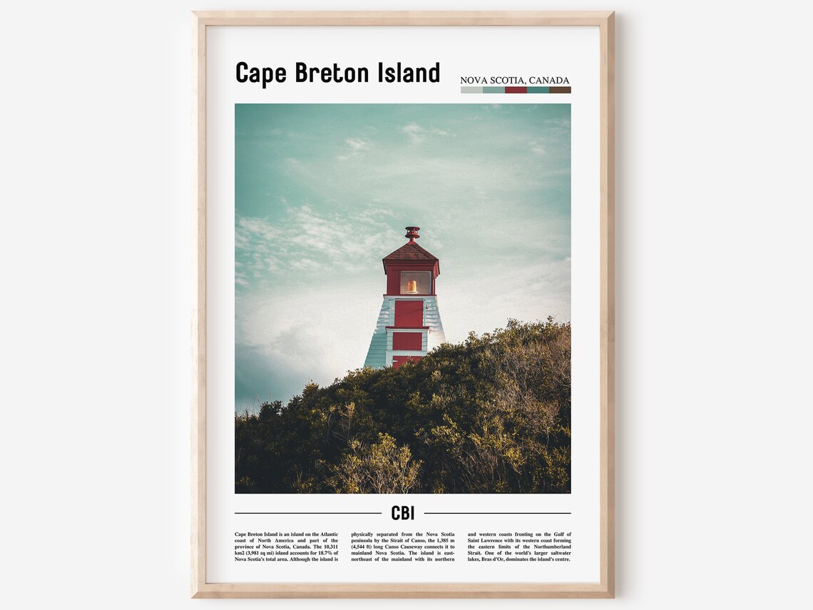 Cape Breton Island Minimal Travel Poster