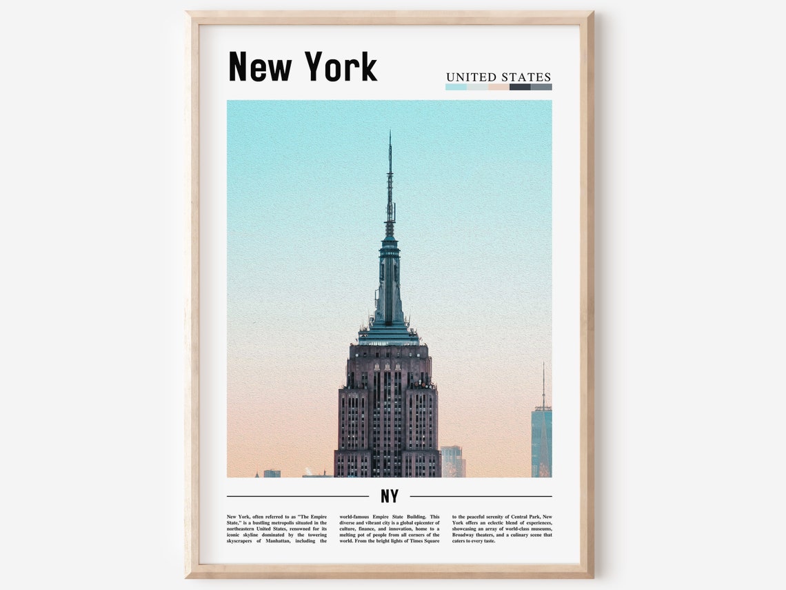 New York Travel Poster, NY Photo Print