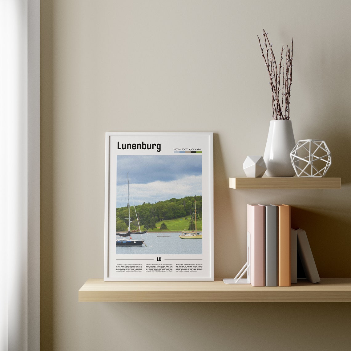 Lunenburg Print Lunenburg Poster Lunenburg Wall Art Oil Painting Poster Colorful City Print City Artwork Travel Artwork Travel Wall Art - Image 3