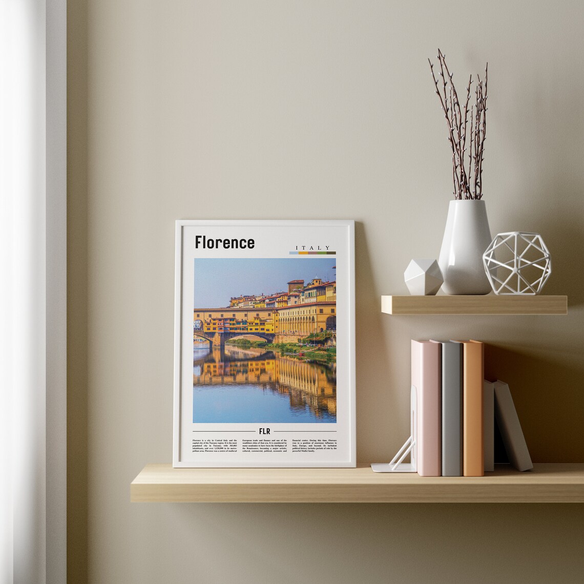 Florence Minimal Travel Poster, Italy Photo - Image 3