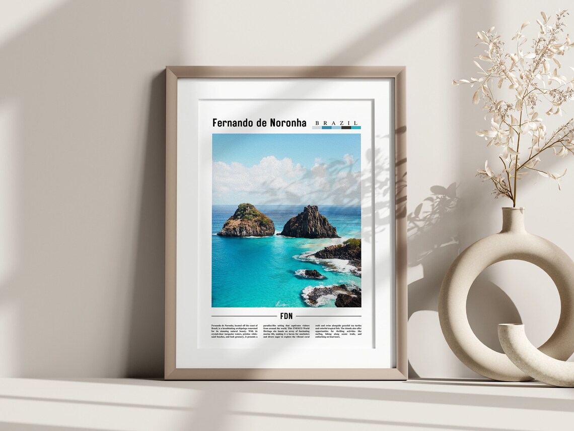 Fernando De Noronha Minimal Travel Art Print - Image 3