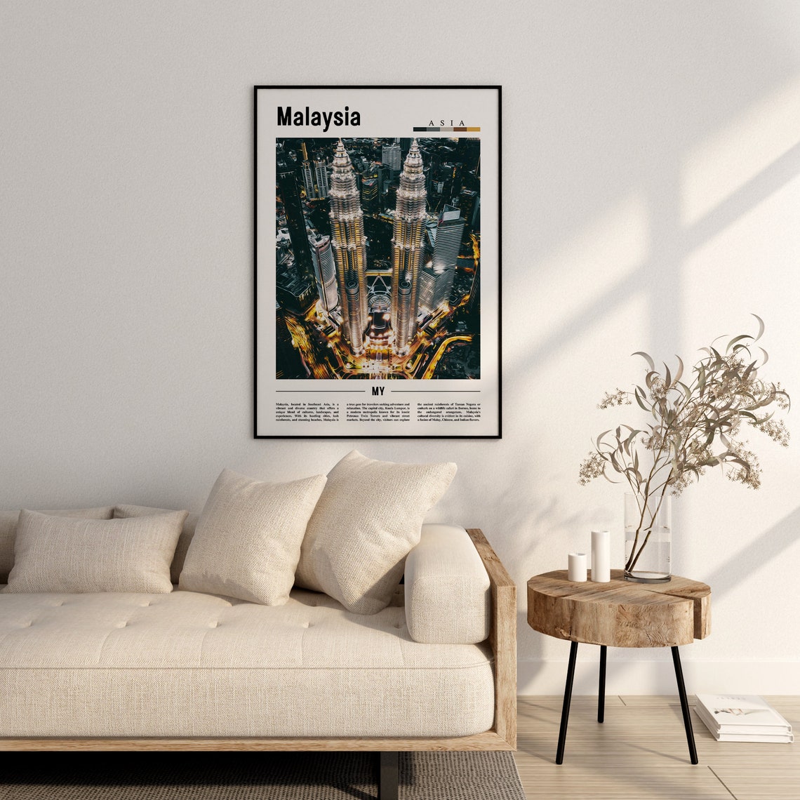 Malaysia Poster Malaysia Print Malaysia Wall Art Asia Print Asia Poster Asia Photo Minimal Travel Poster - Image 2
