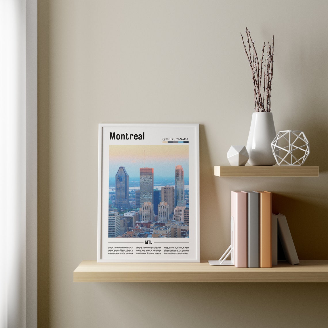 Montreal Print Montreal Poster Montreal Wall Art Oil Painting Poster Colorful City Print City Artwork Travel Artwork Travel Wall Art - Image 3