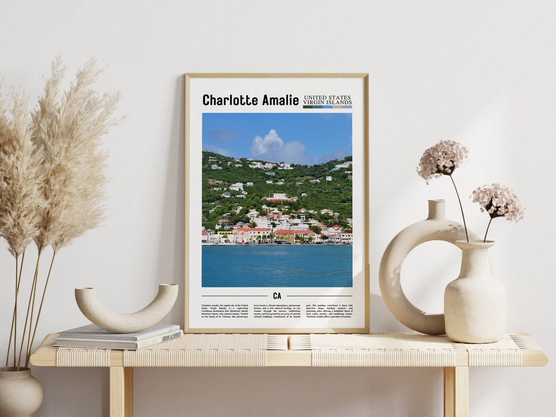 Charlotte Amalie Minimal Travel Poster - Image 6