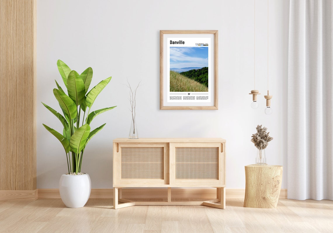 Danville Print Danville Poster Danville Wall Art Minimal Travel Print Minimal City Poster Travel Destination Print Oil Painting Poster - Image 3